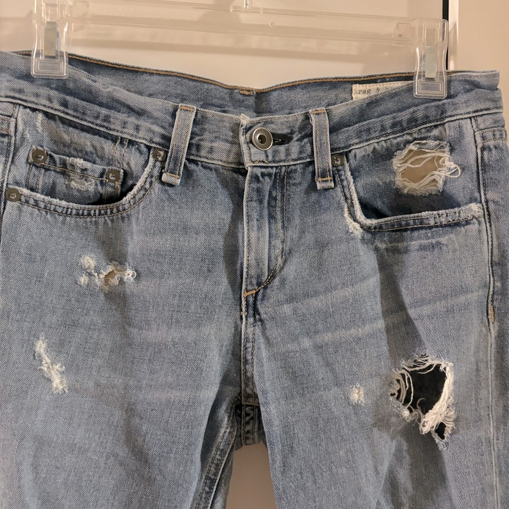 Rag & Bone boyfriend ripped jeans